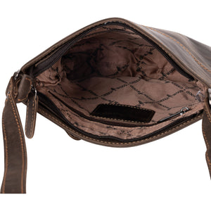 Greenwood Leather Tali Cross Body Bag ~ Chocolate
