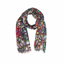 Load image into Gallery viewer, Rainbow Pebbles Cotton/Modal Designer Scarf
