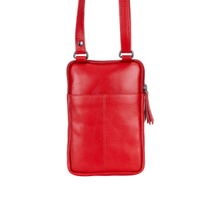 Greenwood Leather Gail Compact Crossbody Bag ~ Red