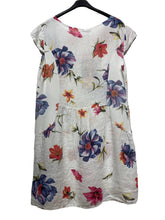 Load image into Gallery viewer, Colette Italian Made Linen Slim Fit Dress ~ Flora White
