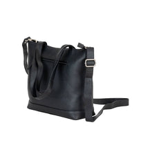 Load image into Gallery viewer, Greenwood Leather Rowan Shoulder &amp; Crossbody Tote Bag ~ Black

