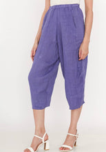 Load image into Gallery viewer, Colette Plain Barrel Leg Linen Pants ~ Purple
