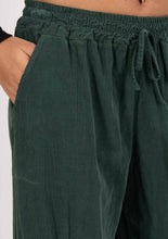 Load image into Gallery viewer, Colette Wide Leg Cotton Corduroy Trousers ~ Petrol Blue
