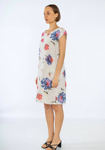 Load image into Gallery viewer, Colette Italian Made Linen Slim Fit Dress ~ Flora White
