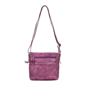 Greenwood Leather Nora Cross Body Bag ~ Purple