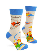 Load image into Gallery viewer, F*** Off I'm Reading ~ Ladies Crew Socks by Fazdaz
