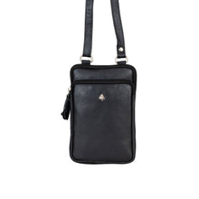 Load image into Gallery viewer, Greenwood Leather Gail Compact Crossbody Bag ~ Black
