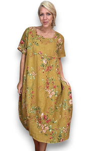 HELGA MAY Lingonberry Maxi Dress ~ Mustard