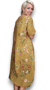 HELGA MAY Lingonberry Maxi Dress ~ Mustard