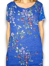 Load image into Gallery viewer, HELGA MAY Italian Linen Classic Shift &#39;Lingonberry&#39; Dress ~ Cobalt (Small-XL)
