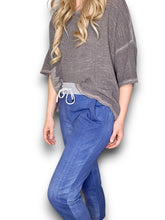Load image into Gallery viewer, Helga May Cornelia Joggers ~ Denim Look Blue
