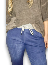 Load image into Gallery viewer, Helga May Cornelia Joggers ~ Denim Look Blue
