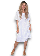 Load image into Gallery viewer, Helga May Linen C'est La Vie Easy Dress ~ White
