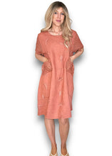 Load image into Gallery viewer, Helga May Linen C'est La Vie Easy Dress ~ Brick
