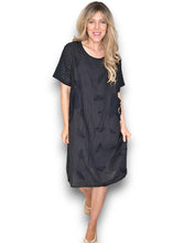 Load image into Gallery viewer, Helga May Linen C'est La Vie Easy Dress ~ Black
