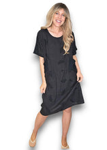 Load image into Gallery viewer, Helga May Linen C'est La Vie Easy Dress ~ Black
