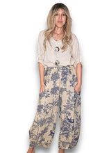 Load image into Gallery viewer, HELGA MAY French Toille Barrel Linen Pants ~ Beige
