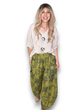 Load image into Gallery viewer, HELGA MAY French Toille Barrel Linen Pants ~ Olive
