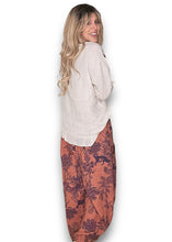 Load image into Gallery viewer, HELGA MAY French Toille Barrel Linen Pants ~ Brick
