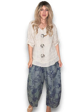 Load image into Gallery viewer, HELGA MAY French Toille Barrel Linen Pants ~ Grey
