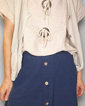 Load image into Gallery viewer, HELGA MAY Corduroy Button Detail Long Skirt ~ Navy
