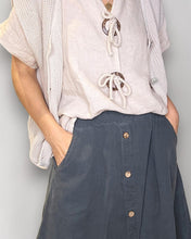 Load image into Gallery viewer, HELGA MAY Corduroy Button Detail Long Skirt ~ Grey
