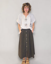 Load image into Gallery viewer, HELGA MAY Corduroy Button Detail Long Skirt ~ Coffee
