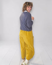 Load image into Gallery viewer, HELGA MAY Corduroy Barrel Leg Pants ~ Mustard
