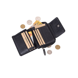 Greenwood Leather Tina Ladies' Wallet ~ Black