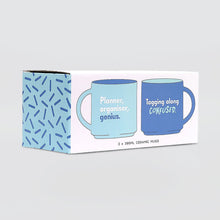Load image into Gallery viewer, Splosh Mug Set ~ Planner, Organiser, Genius / Tagging Along Confused
