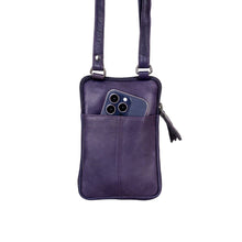 Load image into Gallery viewer, Greenwood Leather Gail Compact Crossbody Bag ~ Purple
