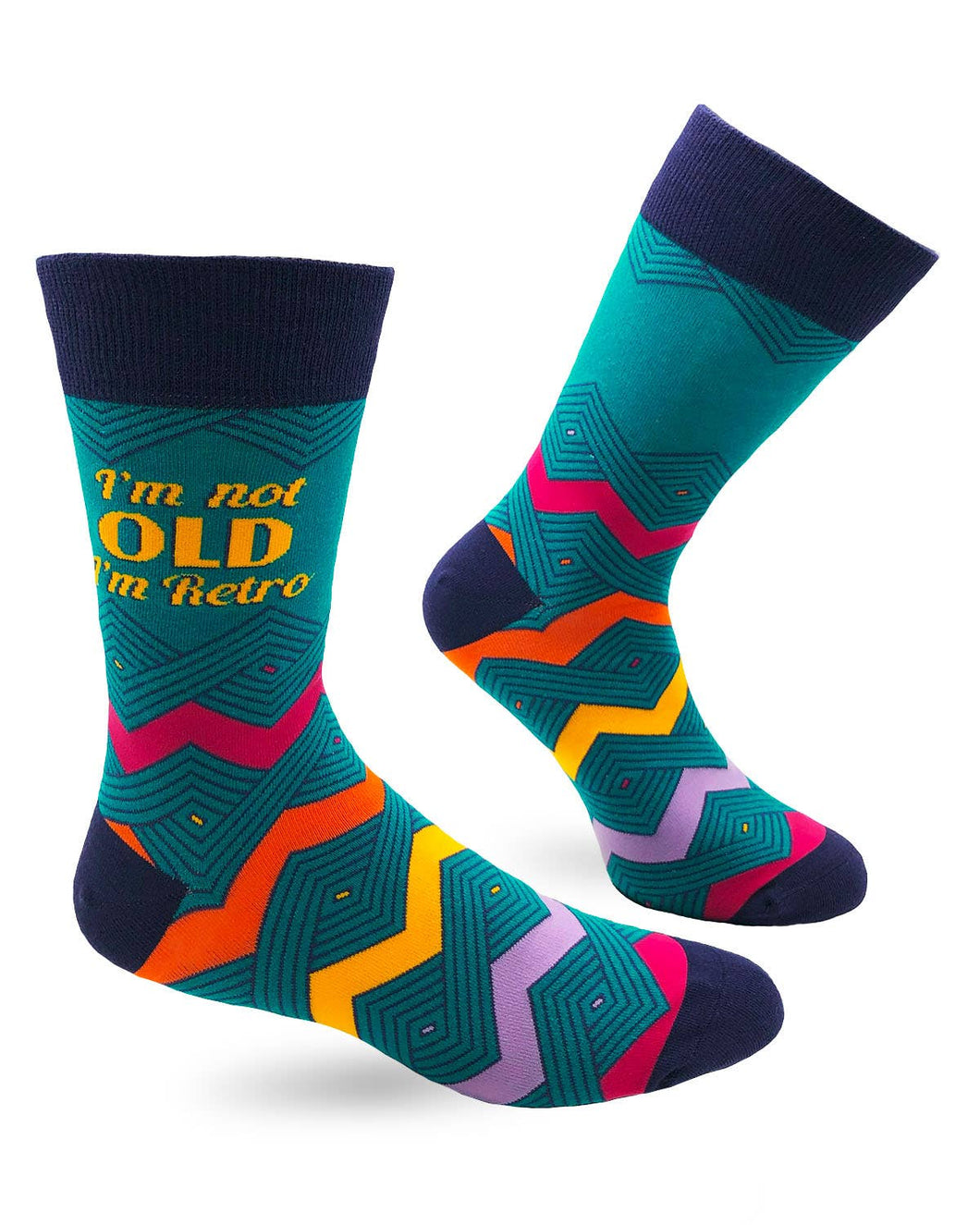 I'm Not Old I'm Retro ~ Men's Crew Socks by FabDaz