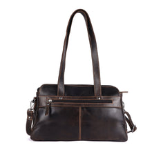 Load image into Gallery viewer, Greenwood Marlow Leather Tote Dark Brown
