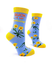 Load image into Gallery viewer, Suck It Up Buttercup ~ Ladies Crew Socks by Fazdaz
