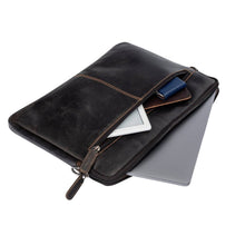 Load image into Gallery viewer, Greenwood Leather Montreal Laptop Bag with Strap 15"-16" ~ Brown

