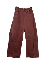Load image into Gallery viewer, Colette Plain Barrel Leg Corduroy Pants v2 ~ Warm Brick

