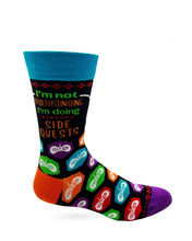 Load image into Gallery viewer, I'm Not Procrastinating, I'm Doing Side Quests ~ Mens Crew Socks by Fazdaz
