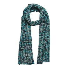 Load image into Gallery viewer, Mosaic Tile Cotton/Modal Designer Scarf
