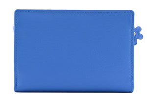 Shiloh Large Tri-Fold Purse Blue - Mala Leather
