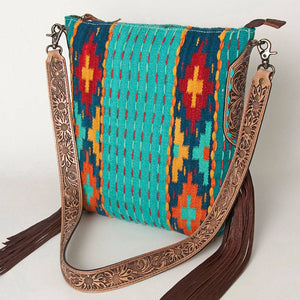 Western Leather Messenger Bag ~ Laney