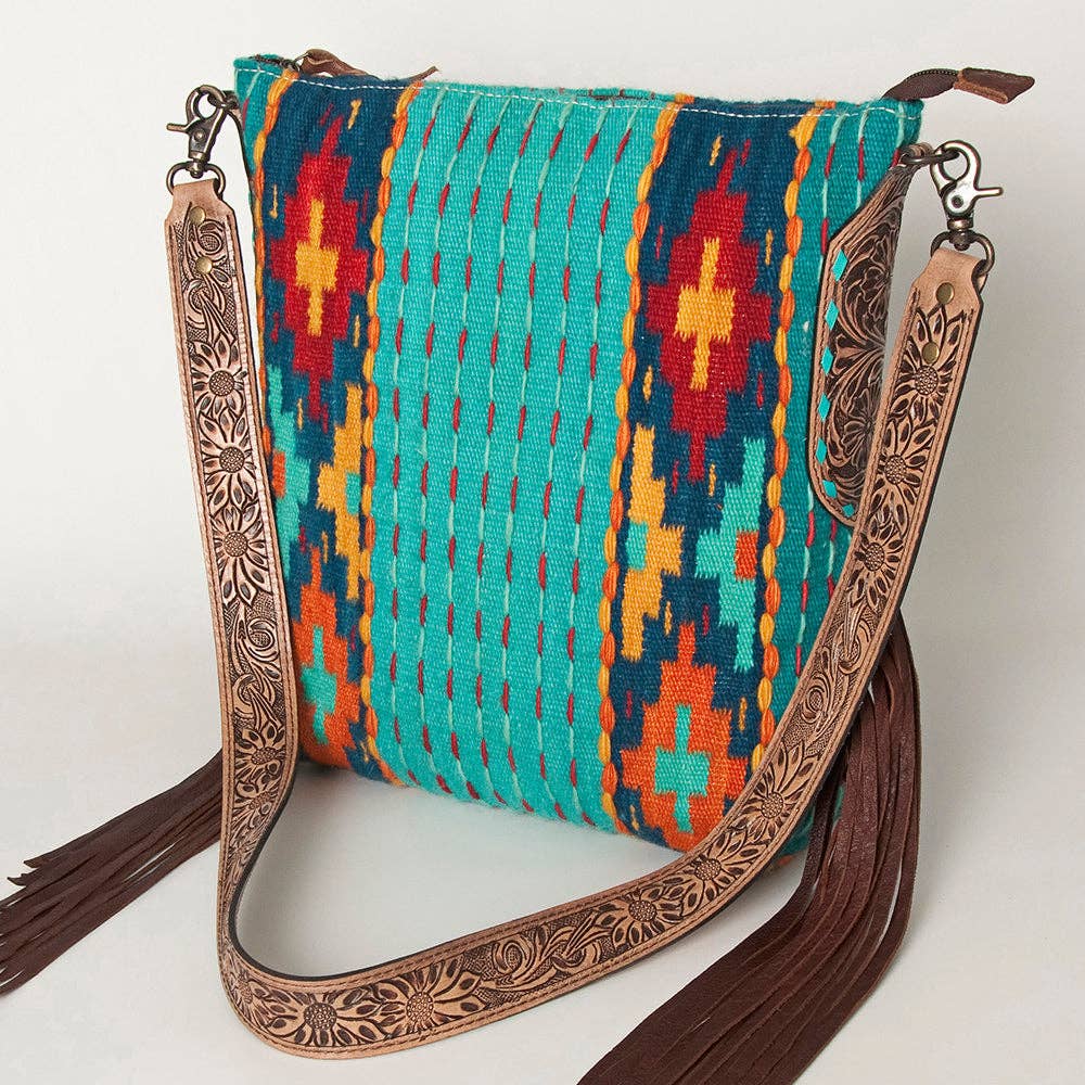 Western Leather Messenger Bag ~ Laney
