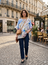 Load image into Gallery viewer, Colette Italian Made Linen Santorini Blouse ~ Bordeaux
