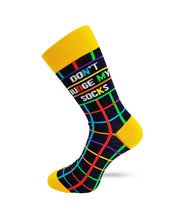 Load image into Gallery viewer, Don't Judge My Socks ~ Mens Crew Socks by Fazdaz
