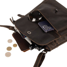 Load image into Gallery viewer, Greenwood Leather Rotorua Cross Body Bag ~ Chocolate
