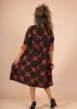 Load image into Gallery viewer, Colette Italian Made Cotton Corduroy  Dress ~ Brown
