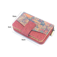 Load image into Gallery viewer, Cork Zip Around Short Purse ~ Multicolour Patterns (various options)
