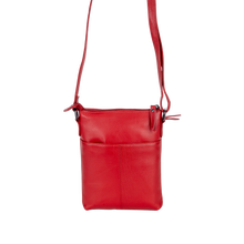 Load image into Gallery viewer, Greenwood Leather Helen Compact Crossbody Bag ~ Red
