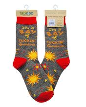 Load image into Gallery viewer, I&#39;m a Ray of Fuckin&#39; Sunshine ~ Women&#39;s Crew Socks by FabDaz
