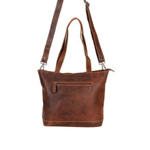 Load image into Gallery viewer, Greenwood Leather Rowan Shoulder &amp; Crossbody Tote Bag ~ Brown
