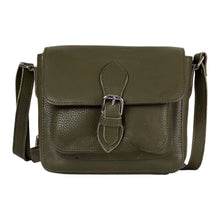 Load image into Gallery viewer, Greenwood Leather Julie Crossbody Satchel Bag ~ Olive Green

